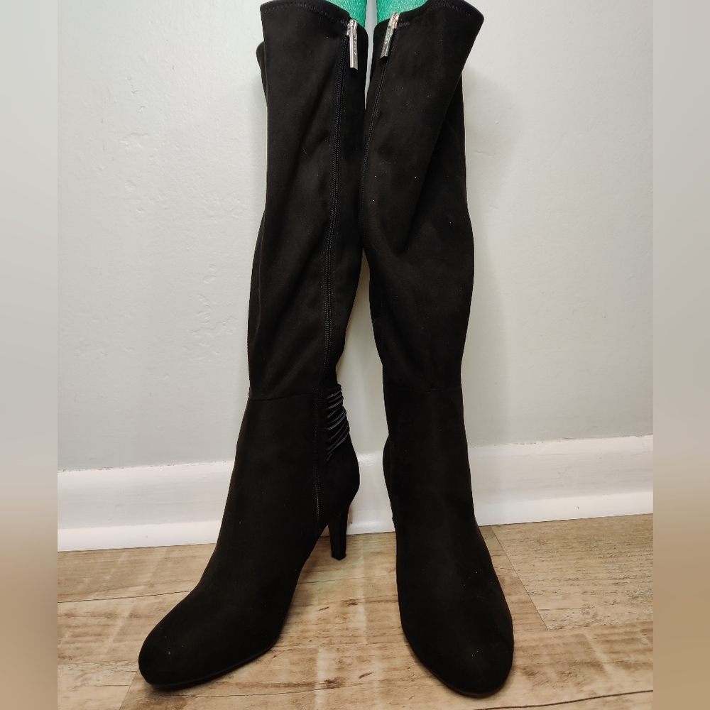 BCBGeneration Black Suede Knee High Boots